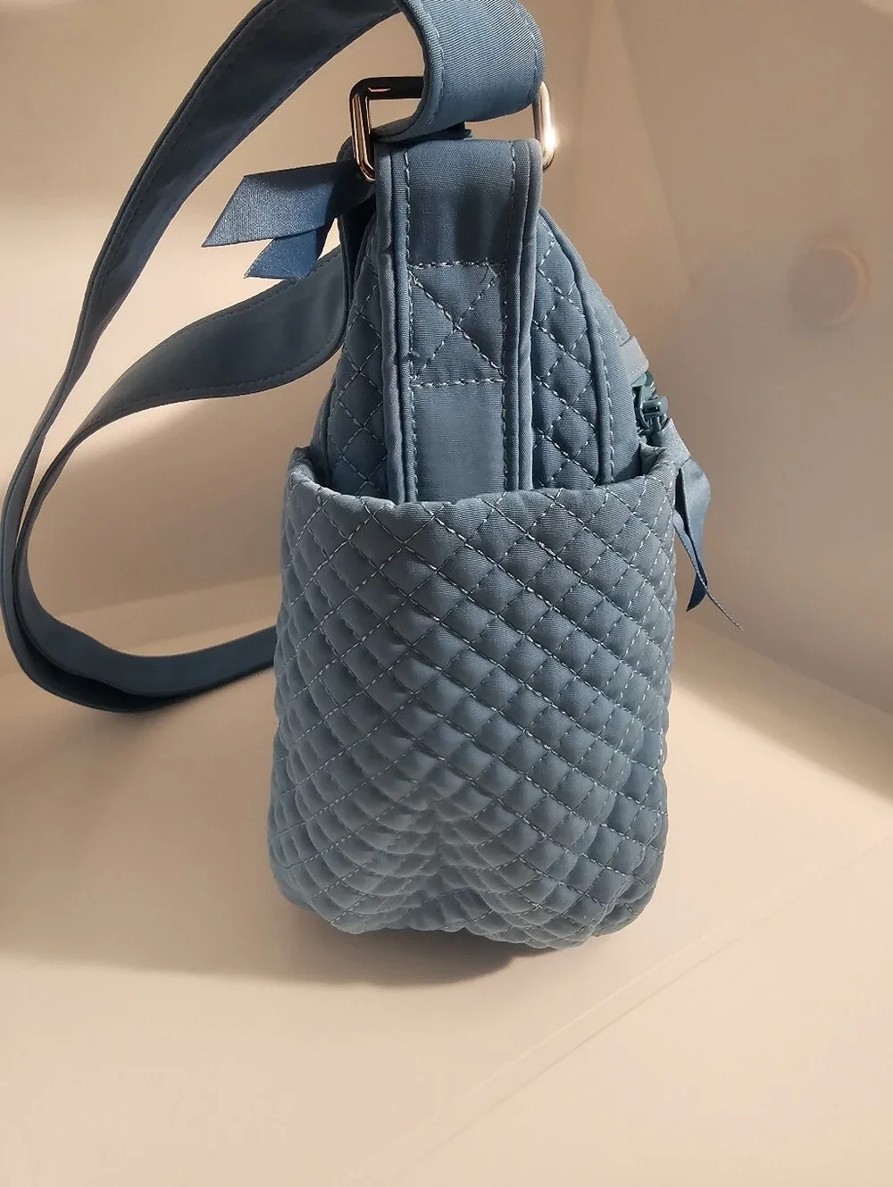 Vera Bradley Blue Crossbody Fabric Purse - EUC